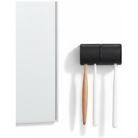 Resim Mor Kendinden Yapışkanlı Hijyenik Diş Fırçası Asacağı Askılığı Askılık Diş Fırçalık Banyo Organizer 