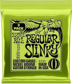 Resim AyrStore Normal Slinky Nickel Wound Elektro Gitar Telleri 3'lü Paket - Ölçü 10-46 