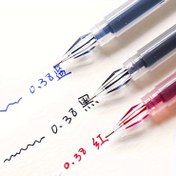 Resim 3 adet, 0.38mm, hızlı kuruyan mürekkep, Siyah/Mavi/Kırmızı - Sınavlar ve ofis kullanımı için ideal kalem, yazma için ince uçlu kalem 