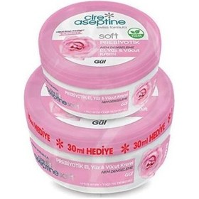 Resim Cire Aseptine Soft Gül Özlü El Yüz ve Vücut Kremi 100 ML + Gül Özlü El Yüz ve Vücut Kremi 30 ML 
