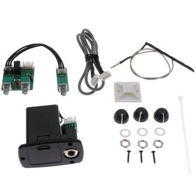 Resim Akustik Halk Klasik Gitar Parçaları Için 1 Takım Abs Gitar Pikap Siyah 