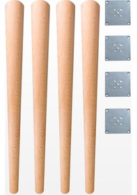 Resim Tsmpapel Ahşap Masa Ayağı-Kütük Masa- Sehpa İçin 4'Lü Set 