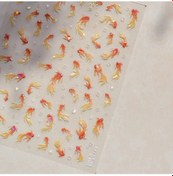 Resim Denizyıldızı Japon Balığı Denizanası Denizatı Kabarcıklar Kabuklu Okyanus Gevrek Balina Sazan Yapışkanlı Nail Art Etiketler Manikür Çıkartmaları Koyu Lacıvert 