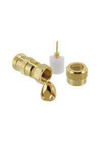 Resim Rg-6/U-6 Konnektör - F - Erkek - Gold - Vidalı 