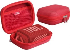 Resim Hermitshell Taşınabilir Bluetooth Hoparlör JBL Go 3/JBL Go 4 için Sert Kapak (Kırmızı) 
