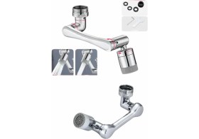 Resim Dönen Musluk Başlığı 1080 Derece Ayarlanabilir Filtreli Sprey Uç 