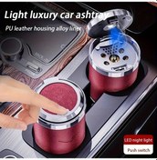 Resim Techbloom Siyah Lüks Araç Küllüğü Otomatik Kapaklı Led Aydınlatmalı Kırmızı İç Tasarım Anti-sinek Tasarımı Çeşitli Araç Modelleri İçin Uygun 