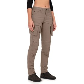 Resim The Biker Jeans Truva Cargo Beige Korumalı Motosiklet Pantolonu Kadın 