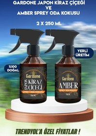 Resim Gardone Japon Kiraz Çiçeği, Amber Oda Ve Çamaşır Spreyi Oda Parfümü Koku Giderici Oda Kokusu 2x250 ml 