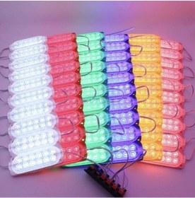 Resim 12 Volt 12 Ledli 2.4 W Düz Flashsız Modül Mavi (10 Adet) 
