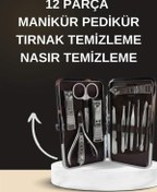 Resim Ronanna Elektrikli Manikür Pedikür Seti İkili Set 12 Parça Tırnak Bakımı Törpü Protez Çıkarma 