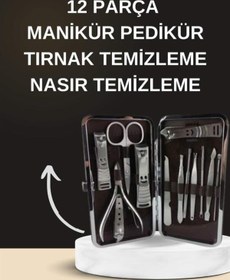 Resim Ronanna Elektrikli Manikür Pedikür Seti İkili Set 12 Parça Tırnak Bakımı Törpü Protez Çıkarma 