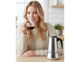 Resim PremiumPort 4 Fincanlı Espresso Makinesi, Pratik ve Şık Kahve Keyfi 