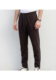 Resim Plus Scorpion Erkek Slim Fit Pamuklu Eşofman Altı Kahverengi 