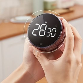 Resim ANJKFLUR 1 Adet Şık Döner Ekranlı ve LED Işıklı Mutfak Zamanlayıcı - Pişirme, Fırınlama, Spor için Pil ile Çalışan (Piller Dahil Değildir), Dayanıklı Tasarım, Anneler Günü İçin Mükemmel Hediye Fikri, Sevimli Mutfak Zamanlayıcısı 