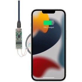 Resim Kablosuz Şarj Modülü 5w 1a Mobil Akıllı Telefon Oyuncak Pil Şarj Transmiter Micro Usb Samsung Apple Uyumlu iOS 
