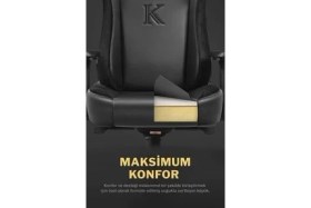 Resim Ergopixel Knight Series Premium Siyah Oyuncu Koltuğu Deri Kaplama Ayarlanabilir Oturak Özellikleri 