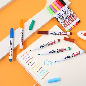 Resim 8 adet/12 adet/20 adet bir set sihirli su boyama kalemleri, yüzen mürekkeple, karışık renkli işaretleyiciler, boyama, çeşitli el yapımı DIY için uygun (Rastgele renkler) bir eğlenceli hediye 