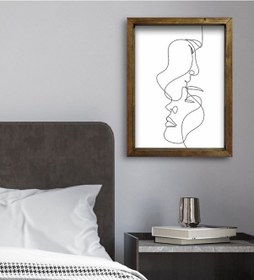 Resim Bk Gift Yatak Odası Konseptli Doğal Masif Ahşap Çerçeveli Tablo 4 (551111978) 