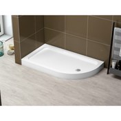 Resim Stina Alekto 80x120 Monoblok Asimetrik Duş Teknesi 