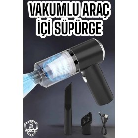 Resim Terrien Üflemeli Güçlü Vakumlu Ev Ofis Araç Süpürgesi El Süpürgesi Şarjlı 
