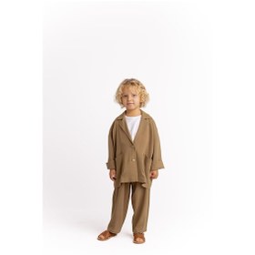 Resim Oliven The Kid Unisex Keten Blazer Ceket Caramel Caramel 