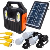 Resim Çerçici Wıson WS-5673 Radyolu 3 Ampullü Güneş Enerjili Ev Bahçe Kamp Aydınlatması 