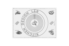 Resim Feyza Design 2'li Set Beyaz ve Siyah Silikon Hamur Açma Matı ile Fırın Eldiveni 