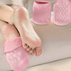 Resim 1 çift Kadınlar için yumuşak jel nemlendirici çorap - kuru ve çatlamış ayak bakımı, pembe ve gül kırmızısı renklerde, spa rahatlatıcı, kadınlar için hediye fikri, cilt bakım aksesuarları, konforlu giyim, doğum günü ve tatil hediyeleri 