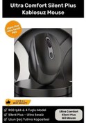 Resim Oldfriend Ultra Comfort Silent Plus Yüksek Hassasiyetli 4 Tuşlu 2.4g Kablosuz Bluetooth M3 Mouse Siyah Diğer 