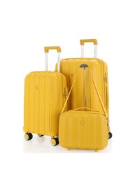 Resim Mçs Polipropilen 3lü Valiz Seti Orta & Kabin & Makyaj V305 S21yy1000079-set 00012 Sarı 