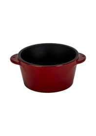 Resim Lava Döküm Yuvarlak Sufle / Sos Kabı. Çap Ø 8cm. Bordo 