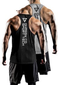 Resim Ghassy Co 2'li Paket Erkek Dry Fit Y-back Gym Fitness Sporcu Atleti Gym-101 