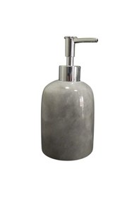 Resim Gri Mermer Sıvı Sabunluk-gümüş Aksesuarlı 