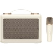 Resim Havit Sk823bt Mikrofonlu Bluetooth Hoparlör – Retro Tasarım, Kablosuz Bt V5.3 Karaoke 