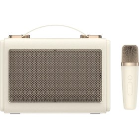 Resim Havit Sk823bt Mikrofonlu Bluetooth Hoparlör – Retro Tasarım, Kablosuz Bt V5.3 Karaoke 