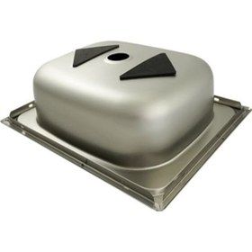 Resim Sinkon 40x50 Tezgah Üstü Krom Mutfak Evye Sol Delikli Küçük Sifonlu Krom 