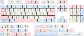 Resim KiiBOOM Purrfect Paws Keycaps Seti, Boya-Süblimasyon PBT, Mao Profili, ANSI Düzeni için 143 Tuşlu Özel Keycaps, MX Anahtarları Mekanik Oyun Klavyesi 