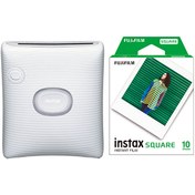 Resim Fujifilm Instax SQ Link Beyaz Ex D Akıllı Telefon Yazıcısı Ve 10'lu Film Fujifilm