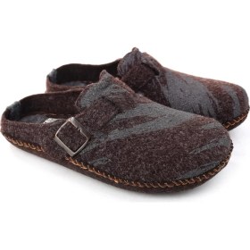 Resim Gezer 15405 Erkek Keçe Sessiz Kaymaz Hafif Taban Ev Misafir Terliği 