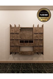 Resim rafineritasarım ELİPS Posta Kutusu MDF 16 ' LI GRİ 