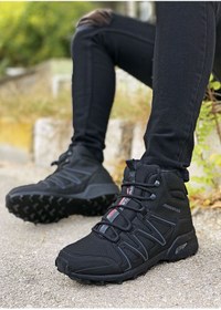 Resim Boy Uzatan Gizli Topuklu 7cm Siyah Outdoor Trekking Erkek Bot- Gg97291-1 GG97291-1 