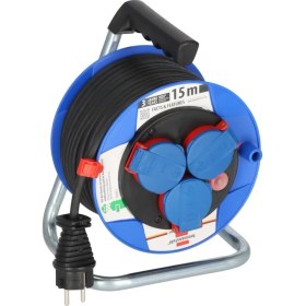 Resim Brennenstuhl Garant Serisi H05RR-F 3g1,5 IP44 Lisanslı 3 Soketli 15 Metre Uzunluğa Sahip Makaralı Kablo 