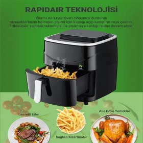 Resim Wiami Airfryer 7 L Buharlı Hava Fritözü Siyah 