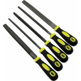 Resim 5 Parça 8&amp;#39;&amp;#39; Çelik Eğe Seti Balık Sırtı - Üçgen - Kare - Yuvarlak - Düz Geniş (5263) 