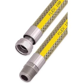 Resim Ocak Fırın Doğalgaz Bağlantı Fleksi Extra Korumalı Hortum 1.25 cm 