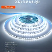 Resim 12V Yüksek Parlaklıkta SMD 2835 LED Şerit Işıklar - 5.0 metre/120.0 metre, Metre Başına 120 LED, Yatak Odaları, Mutfaklar ve Partiler için Esnek Dekoratif Aydınlatma, Serin Beyaz, Ilık Beyaz ve Doğal Beyaz Renk Seçenekleri Mevcut (Güç Dahil Değildir) 