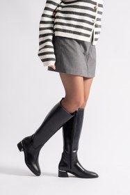 Resim Louis Cardy Mosby Siyah Deri Kadın Çizme 