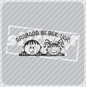 Resim Sticker Works Arabada Bebek Var Sticker 