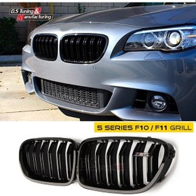 Resim Bmw 5 Serisi F10 Ön Panjur Böbrek M5 Model Oem Çift Tırnak 2010- 